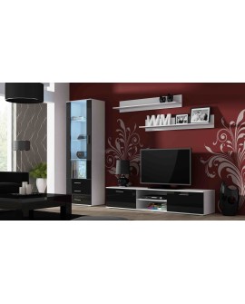 Witryna SOHO S1 biały/ czarny połysk