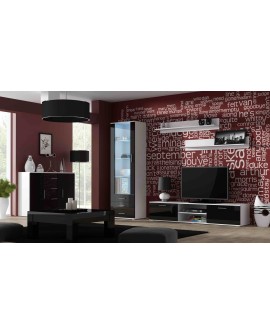 Witryna SOHO S1 biały/ czarny połysk