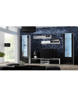 Witryna SOHO S1 biały/ czarny połysk