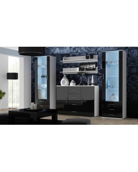 Witryna SOHO S1 biały/ czarny połysk