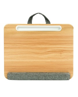 Techly ICA-TBL 102 stojak na laptop Podstawka na notebooka Szary, Drewniany
