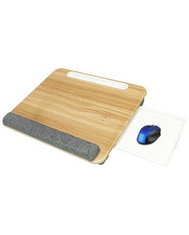 Techly ICA-TBL 102 stojak na laptop Podstawka na notebooka Szary, Drewniany