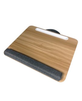 Techly ICA-TBL 102 stojak na laptop Podstawka na notebooka Szary, Drewniany