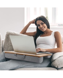 Techly ICA-TBL 102 stojak na laptop Podstawka na notebooka Szary, Drewniany