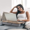 Techly ICA-TBL 102 stojak na laptop Podstawka na notebooka Szary, Drewniany