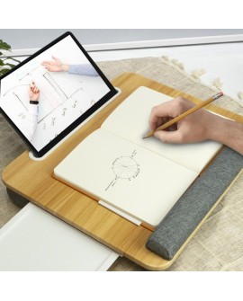 Techly ICA-TBL 102 stojak na laptop Podstawka na notebooka Szary, Drewniany