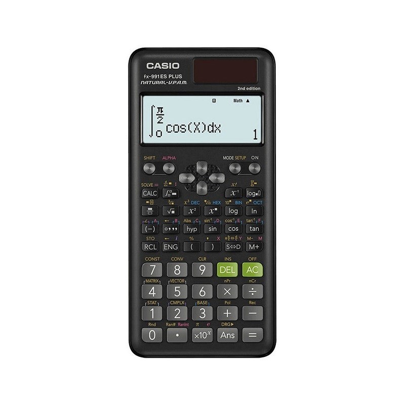 CASIO KALKULATOR NAUKOWY FX 991ES PLUS 2 CZARNY, 12 CYFROWY WYŚWIETLACZ (WYPRZEDAŻ)