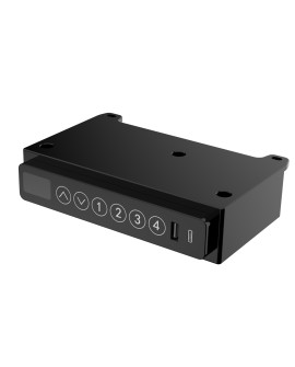 Biurko ACTIVEJET z elektryczną regulacją wysokości 140x70 ET119W-C czarny/orzech