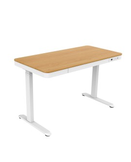 Biurko ACTIVEJET z elektryczną regulacją wysokości 140x70 ET119W-C biały/dąb
