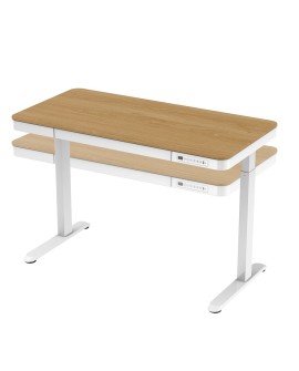 Biurko ACTIVEJET z elektryczną regulacją wysokości 140x70 ET119W-C biały/dąb