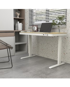 Biurko ACTIVEJET z elektryczną regulacją wysokości 140x70 ET119W-C biały/dąb