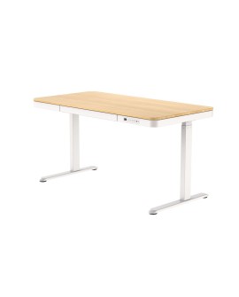 Biurko ACTIVEJET z elektryczną regulacją wysokości 140x70 ET119W-C biały/dąb