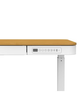 Biurko ACTIVEJET z elektryczną regulacją wysokości 140x70 ET119W-C biały/dąb