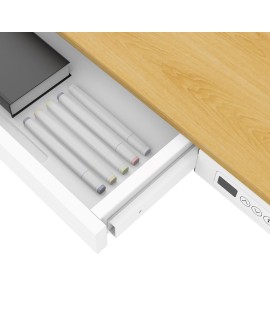 Biurko ACTIVEJET z elektryczną regulacją wysokości 140x70 ET119W-C biały/dąb