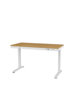 Biurko ACTIVEJET z elektryczną regulacją wysokości 140x70 ET119W-C biały/dąb