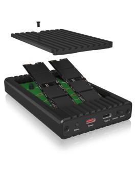 Adapter IcyBox z funkcją klonowania dla M.2 NVMe SSD USB3.2 Gen2 retail
