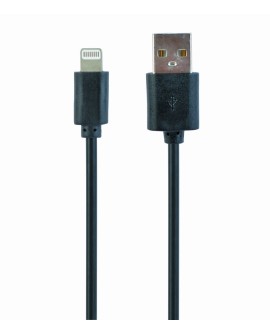Kabel GEMBIRD CC-USB2-AMLM-1M (USB 2.0 M - Lightning M 1m kolor czarny)