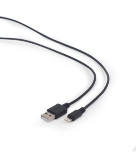 Kabel GEMBIRD CC-USB2-AMLM-1M (USB 2.0 M - Lightning M 1m kolor czarny)