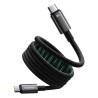 Kabel Baseus Tungsten magnetyczny USB C-USB C 100W 1m (czarny)