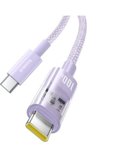 Kabel Baseus Gem Typ C-Typc C 100W 2m (fioletowy)