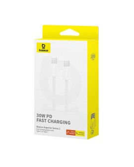 Kabel Baseus Superior Typ C-Typ C 30W 2m (biały)