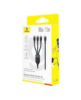 Kabel Baseus Flash Series 3 100W 1,5m (czarny)