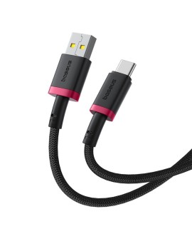 Kabel Baseus Dura USB-Typ C 60W 1m (czerwono-czarny)