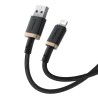 Kabel Baseus Dura 2.4A 1m (czarno-złoty)