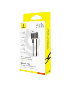 Kabel Baseus Dura 2.4A 1m (czarno-złoty)