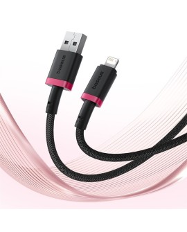 Kabel Baseus Dura 2.4A 1m (czerwono-czarny)