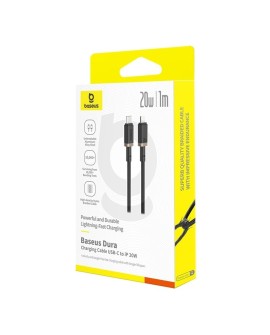 Kabel Baseus Dura Typ C 20W 1m (czarno-złoty)