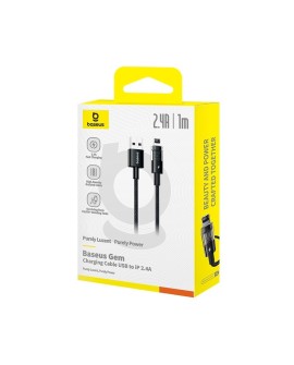 Kabel Baseus Gem Typ C 2.4A 1m (czarny)