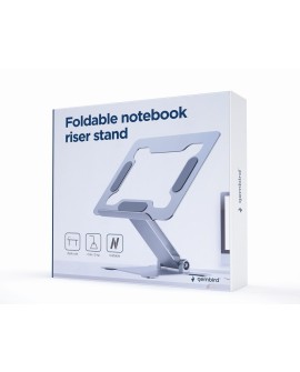GEMBIRD SKŁADANA PODSTAWKA POD NOTEBOOKA 15,6" SREBRNA