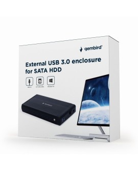 Kieszeń GEMBIRD EE3-U3S-3 (3.5" USB 3.0 Aluminium kolor czarny)