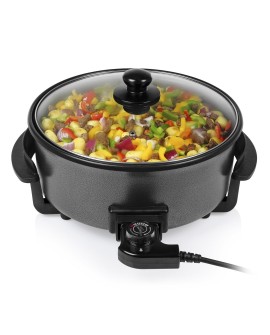 Tristar | Wielofunkcyjna patelnia grillowa XL | PZ-9135 | Średnica 30 cm | Grill | 1500 W | Pokrywka w zestawie | Uchwyt stały |