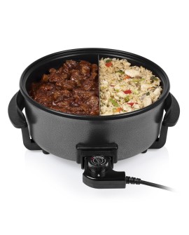 Tristar | Wielofunkcyjna patelnia grillowa XL | PZ-9135 | Średnica 30 cm | Grill | 1500 W | Pokrywka w zestawie | Uchwyt stały |