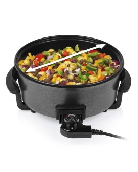 Tristar | Wielofunkcyjna patelnia grillowa XL | PZ-9135 | Średnica 30 cm | Grill | 1500 W | Pokrywka w zestawie | Uchwyt stały |
