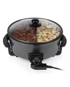 Tristar | Wielofunkcyjna patelnia grillowa XL | PZ-9135 | Średnica 30 cm | Grill | 1500 W | Pokrywka w zestawie | Uchwyt stały |