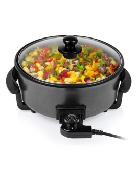 Tristar | Wielofunkcyjna patelnia grillowa XL | PZ-9135 | Średnica 30 cm | Grill | 1500 W | Pokrywka w zestawie | Uchwyt stały |