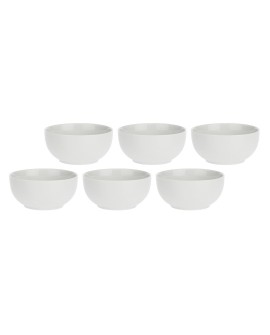 Zestaw 6 okrągłych misek Terrine - Biały, 11.5 cm