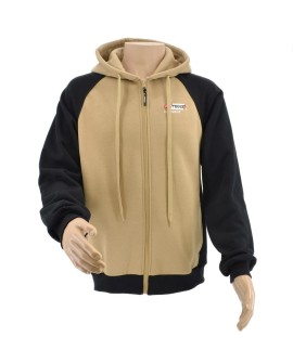 AW BLUZA ROZPINANA T6/ BEŻ-CZARNA/ S