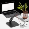 MACLEAN PODSTAWKA BIURKOWA NA MONITOR LUB LAPTOP, SPRĘŻYNA GAZOWA, DO PRACY STOJĄCO SIEDZĄCEJ, CZARNA MC-493