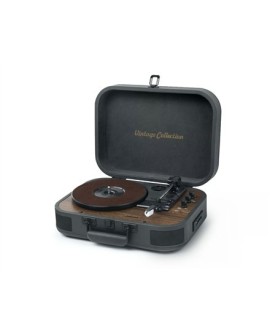 Gramofon Muse MT-207 DGB Turntable Stereo System, Black/Brown