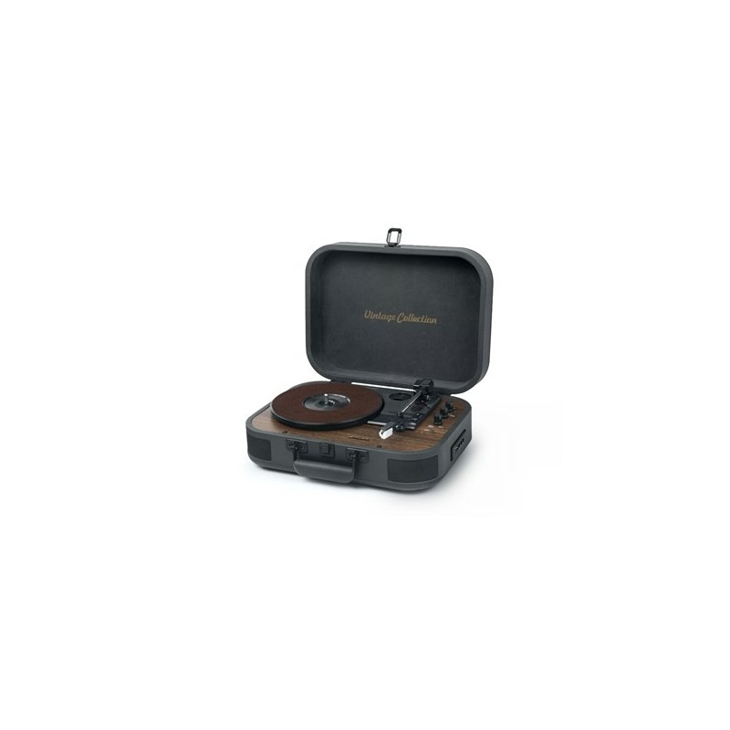 Gramofon Muse MT-207 DGB Turntable Stereo System, Black/Brown