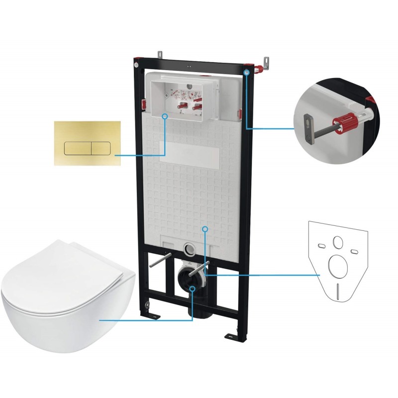 Zestaw WC podtynkowy 6 w 1