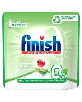 FINISH Tabletki do Zmywarki All-in-1 0% 40szt