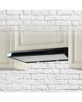 Okap podszafkowy AKPO WK-7 K GLASS 60 CZARNY/CZARNE SZKŁO (600mm kolor czarny)