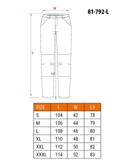 NEO tools 81-792-L spodnie ochronne Żółty