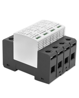 Qoltec Ogranicznik ochronnik przepięć AC | 4P | 420V | T2 | C