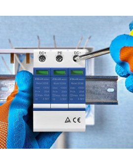 Qoltec Ogranicznik ochronnik przepięć DC | 3P| 1000V | T2 | C